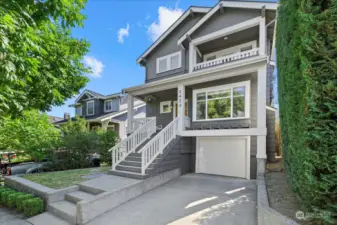 One car garage and driveway parking