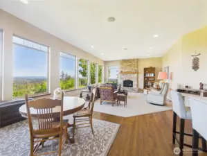 VIEW FROM KITCHEN - To Family Room