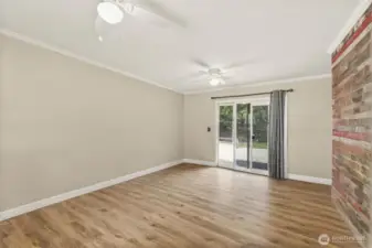 Family Room with slider to the back yard
