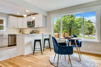 The open-concept design with plenty of seating ensures guests feel welcome.