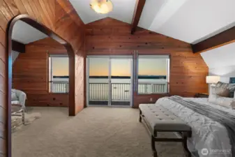 Upstairs wake up to stunning vistas in the primary suite, with blackout shades to keep the sun at bay.
