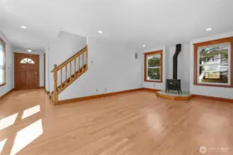 Front entry into living room.