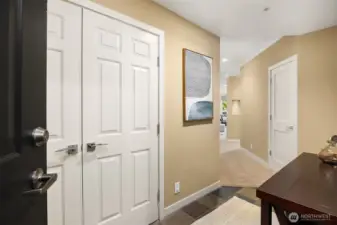 end-unit with formal entry & coat closet