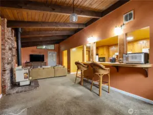 Family Room with Eating Bar