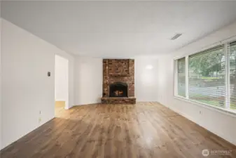 Living Room With Fireplace