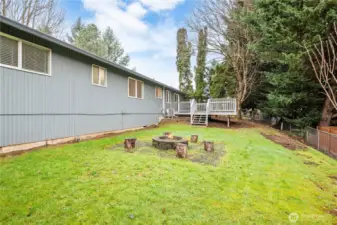Backyard With Fire Pit