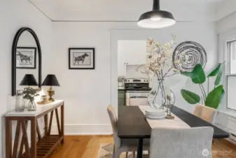 Spacious dining room