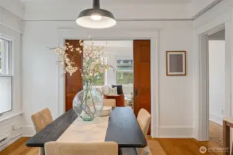 Gorgeous original pocket doors