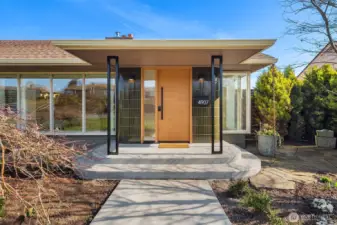 Statement, covered front porch.