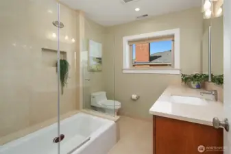 Full powder bathroom on main floor.