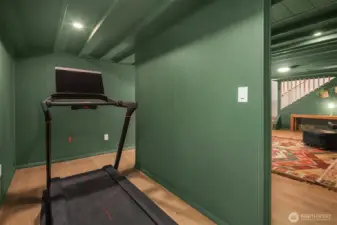 Additional space in basement.