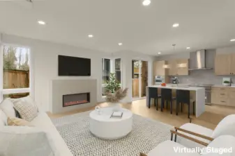 Great room opens to the kitchen, perfect for entertaining.