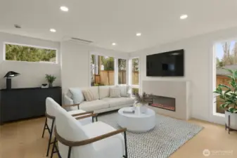 Large windows bring in tons of natural light.