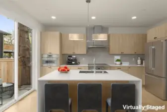 Premium stainless steel appliances.