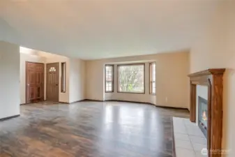 Living room facing the street