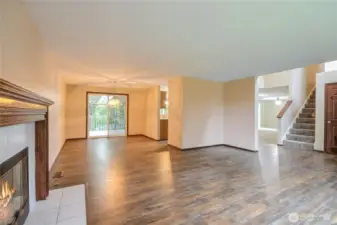 View from living/dining room facing upstairs