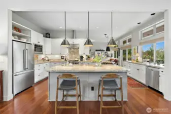 This large Luxe island has slab granite and a second sink.