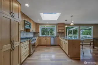 Well-appointed kitchen with ample counter space and storage.