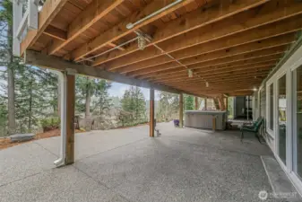 Private backyard perfect for relaxing, entertaining, or play.