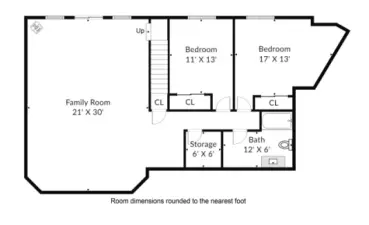 Lower level of the home which does have drive up access