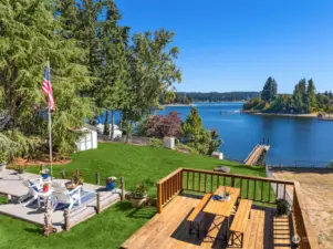 Deck and patio.