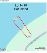 Approximate lot dimensions. Deeded 2nd Class Tidelands Convey