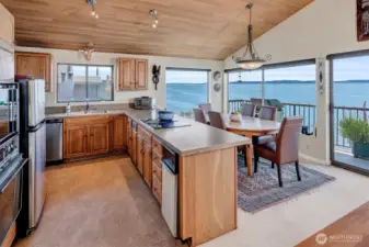 ~kitchen open to dining area