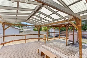 Enjoy hours in all weather on your covered deck.