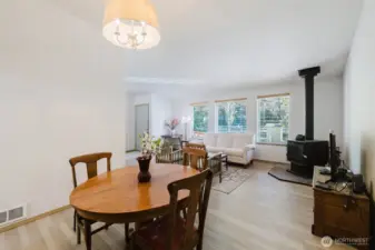 Living & dining areas