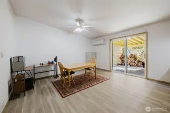 Another view of Dining area & sliding doors to rear Patio.