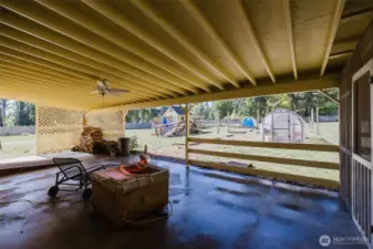 Rear Generous Covered Patio.
