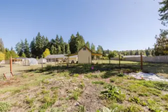 Fenced area.