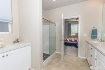 Double sinks and vanity