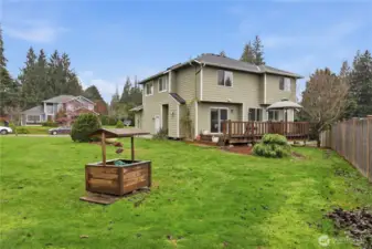 Back yard and start of side yard