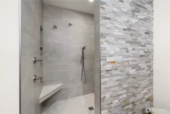 Newly remodeled primary bath.