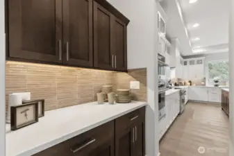 Butler's pantry and walk in pantry (not pictured)