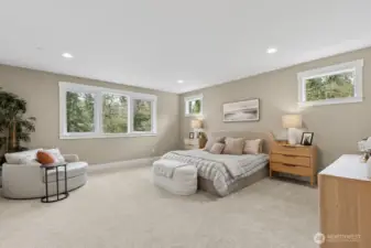 Primary suite with peaceful views