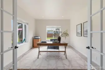 Den off to your left with french doors