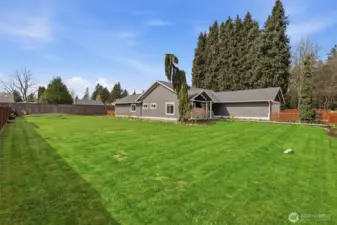 HUGE flat yard for play