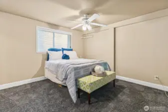 Large lower level bedroom.