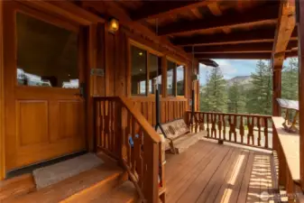 Apartment can be accessed from within the house or from its own front deck.