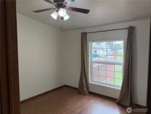 Guest Bedroom with ceiling fan.