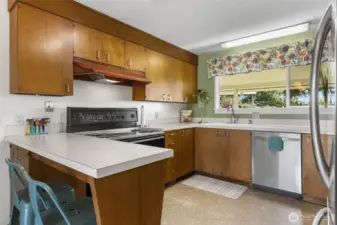 Fantastic walnut cabinetry