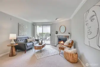 Living Room with Fireplace