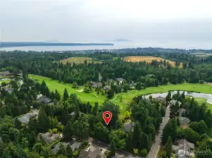 Sunny, south-facing lot overlooks the 10th fairway