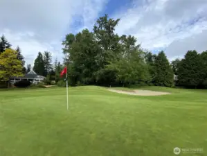 Looking from 10th green toward the lot
