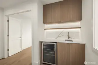 Wet bar on second floor