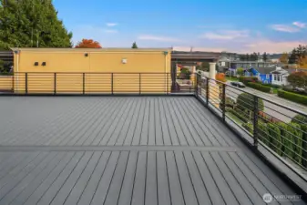 The roof top deck.