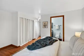 LOTS of closet space in primary bedroom as well as full bathroom.