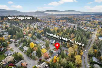 Northridge Trail access less than 20' from your backyard.